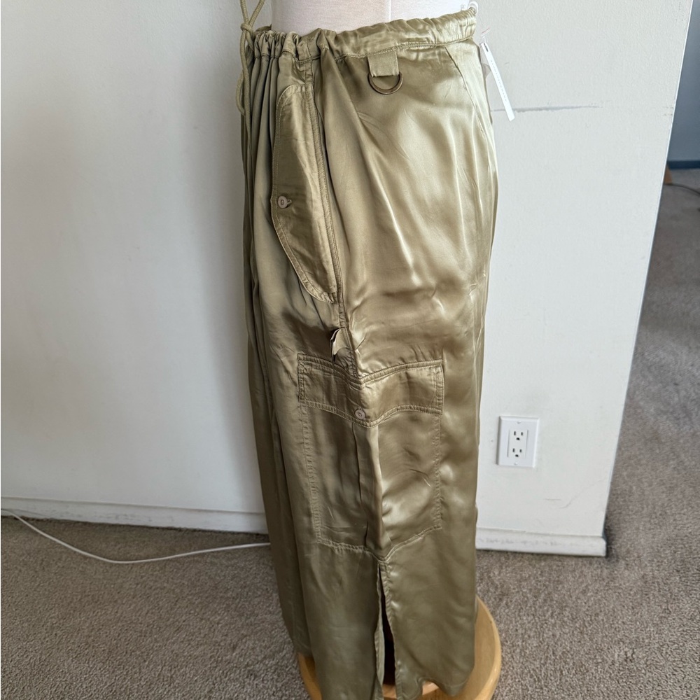 Anthropologie Olive Maxi Skirt